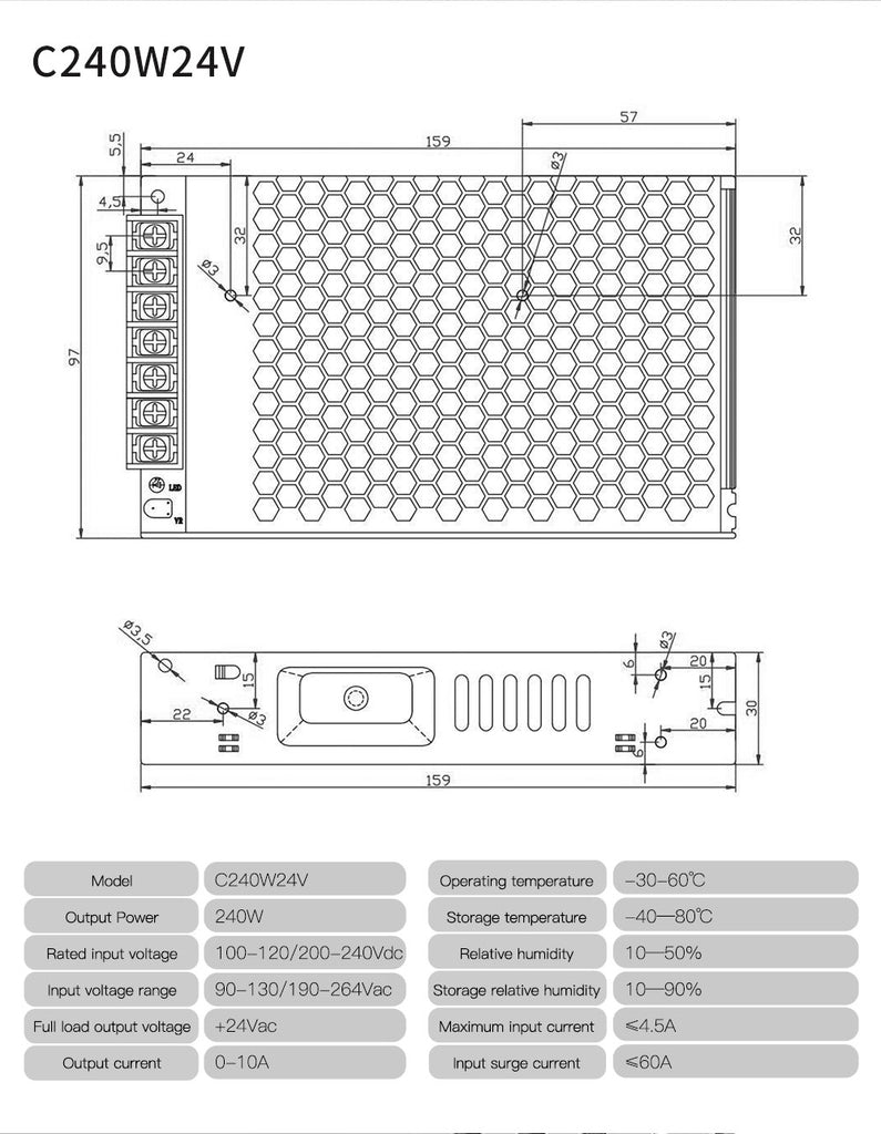 24V15A360W Switching Power Supply Blu-5  Blu-3 Printer Adapter Led Strip Light Transformer 12v For 3d Printer Part CL-C/P360W24V